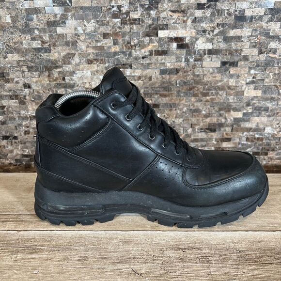 Nike Air Max Goadome ACG  Sneaker Triple Black Leather Boots (865031-009) Sz 10 - Picture 3 of 8